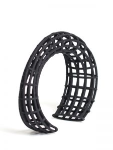 black parametric cuff bracelet, architecture design by XbyAB