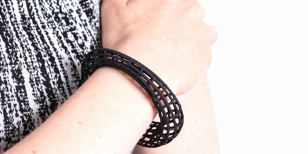black parametric cuff bracelet